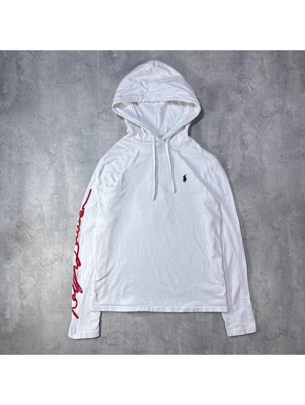 Y2K Polo Ralph Lauren 00s white hoodie jacket